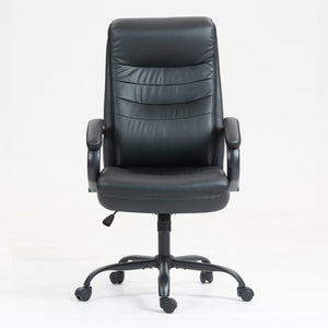 English Elm High Back Pu Leather Executive Chair Ergonomic Lumbar Support for Home Office W3326P330194