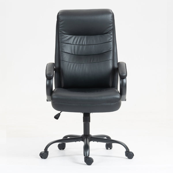 English Elm High Back Pu Leather Executive Chair Ergonomic Lumbar Support for Home Office W3326P330194