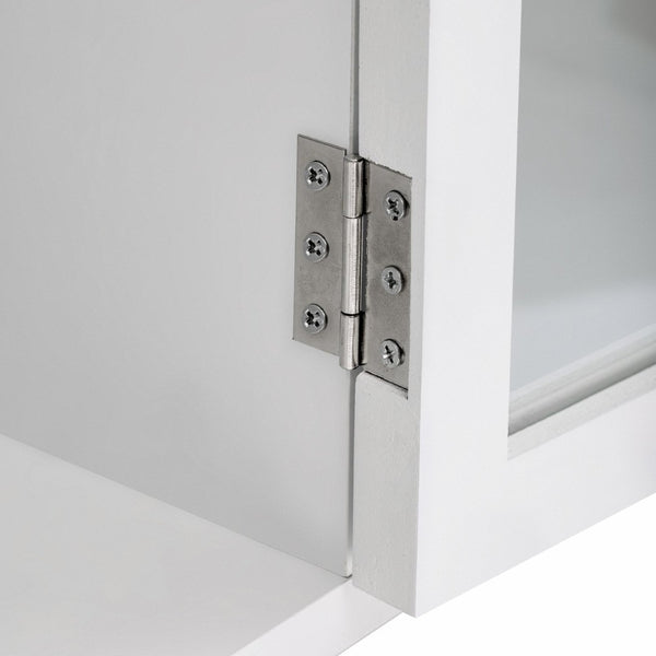 English Elm Vibe 47.2'' Retro Tv Stand For 43" Tvs - Stylish Media Console With Glass Doors & Secure Storage Solution N724P233371K-GIGA