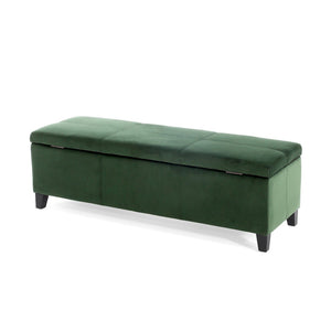 English Elm Indoor Tufted Upholstered Storage Bench with Lift Top Hidden Compartment for Entryway Forest Green N779P396200G