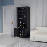 English Elm Bar Cabinet Nixon, Living Room, Black