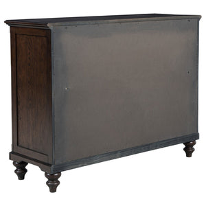 English Elm Berwick Eight Drawer Oak Veneer Dresser with Gunmetal Hardware for Classic Bedrooms B062P440098