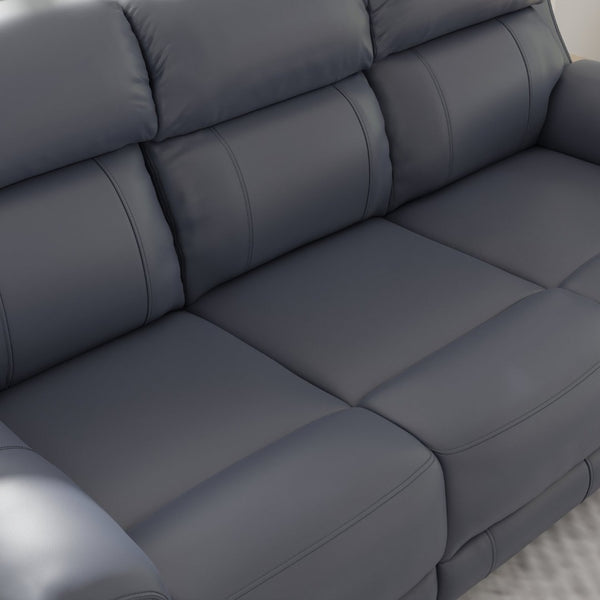 English Elm Oslo Genuine Leather Power Reclining Sofa with Usb Charging for Modern Living Rooms Sapphire Blue B339P411601
