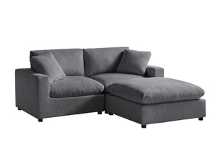 English Elm Chelsea Modular 3-Piece Chofa In Charcoal - Stylish, Customizable Comfort With Modern Design Elements B050S00016