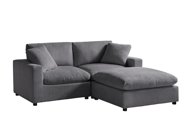 English Elm Chelsea Modular 3-Piece Chofa In Charcoal - Stylish, Customizable Comfort With Modern Design Elements B050S00016