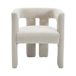 English Elm United We Win Chenille Barrel Accent Armchairs Set of Two for Living Room Dining Beige W1568P389268