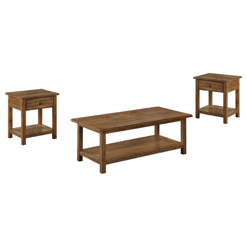 English Elm Fletcher Gloss White Lacquer Coffee and End Table Set for Modern Living Rooms B062S01643