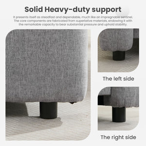 English Elm Modern Chenille Oversized Accent Chair with Thick Spring Cushion, Bread-Style Armrests, Grey, Cozy Reading Sofa (38") W1521P331584