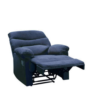 English Elm Blue Memory Foam Recliner with Pillow-Top Arms, External Latch, Tight Cushions for Ultimate Comfort B062P215433