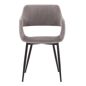 English Elm Ariana Mid-century Upholstered Accent Chair with Open Back for Dining or Bedroom B2736P464869