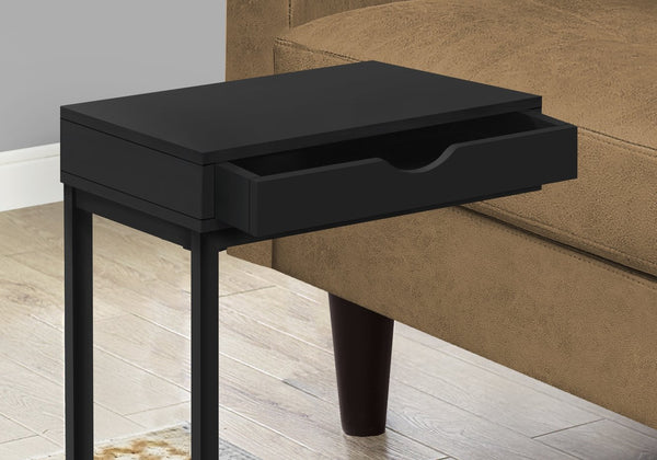 English Elm Accent 3-Tier Side Table with X-Frame Metal Base, Space-Saving End Table with Shelves for Living Room Black 23 L x 17 W x 4 H B2710P219355