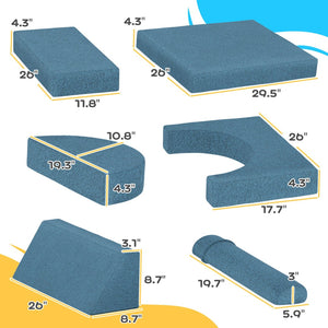 English Elm Qaba 12 Piece Modular Foam Toddler Play Sofa Set for Creative Playroom Fun W2225P249708