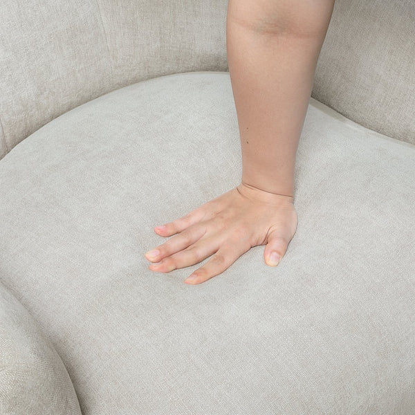 English Elm Modern Tufted Back Accent Chair with Espresso Wood Legs, Foam Seat Comfort, Stylish Living Room Seating Oyster grey 26.5 L x 29 W x 22 H B011P305066