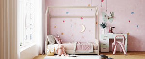 English Elm Twin House Bed Velvet Upholstered Peaked Roof Frame for a Cozy Kids Bedroom LP100125AAA