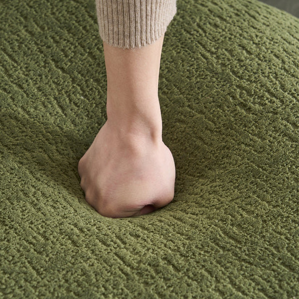 English Elm Compression Compression Sponge Sofa Curved Modular Sectional with 30D High-Density Chenille Sleeper for Cozy Apartment Living Room Comfort and Safe Rounded Design Antique Green,Green W2231S00031