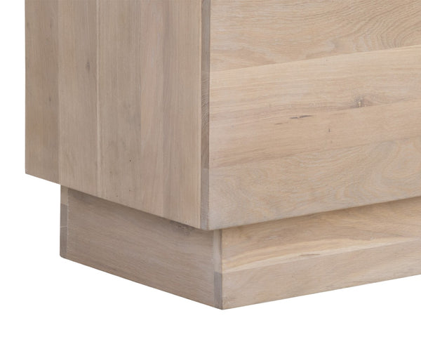 Sunpan ELINA Sideboard - Handcrafted Light Oak Storage Unit with Scandinavian Style and Unique Character 111026