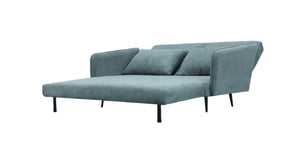 English Elm Lawson 61" Gray Fabric Convertible Loveseat Sleeper with Pillows - Space-Saving Chic Sofa Bed for Apartments B061P264644