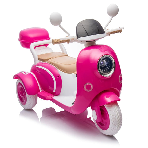 English Elm 12v Dual Motor Two Seater Kids Electric Motorcycle with Bluetooth Led and Foldable Adult Seat W1578P283697