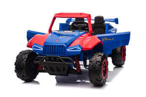 English Elm 24v Two Seat Kids Off Road Utv with 800w Four Wheel Drive and Full Suspension Blue+Red W1620P347623
