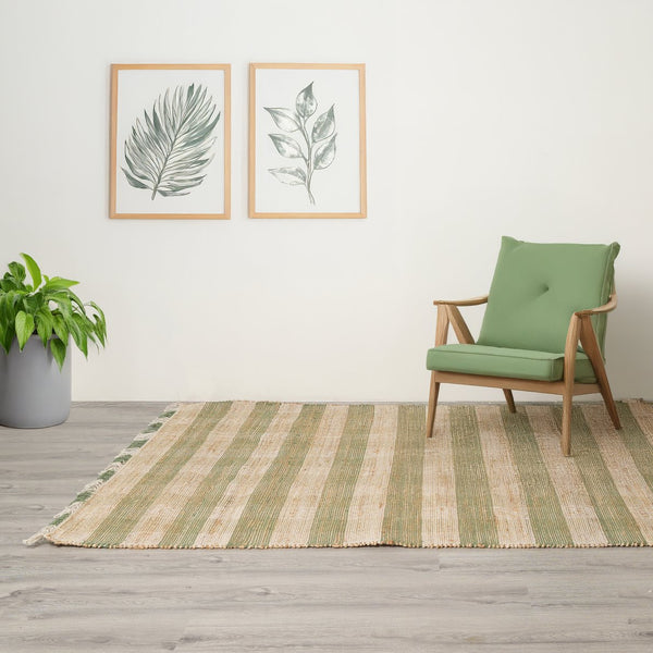 English Elm Area Rug, Handwoven Jute & Cotton Dark Brown Plaid 5X7 Ft - Durable, Rustic Charm For Any Space B346P321263
