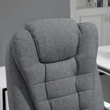 English Elm Vinsetto Executive Office Chair With Footrest, Linen-Fabric Computer Chair