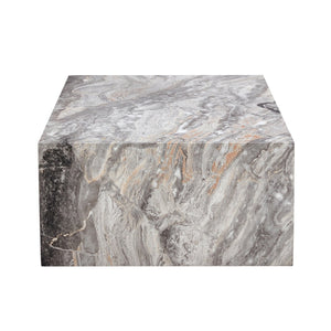 English Elm 39.3*23.6*12 Grey Stone Pattern Coffee Table - MDF Luxury Finish, Ready-to-Use Accent for Modern Homes W1151P242267