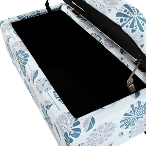English Elm Christopher Knight Home® - Luxury Storage Ottoman with Floral Patterned Fabric, Soft-Close Hinges, Hidden Compartment for Blankets and Seating Comfort Multicolor N767P257582F