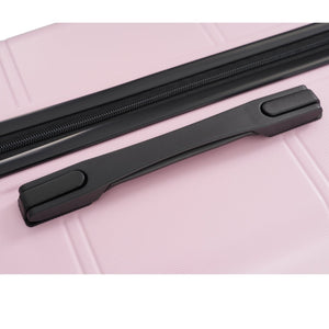 English Elm 6 Piece Hardshell Abs Travel Set with Spinner Wheels Combination Lock and Toiletry Bag Pink N732P391465H