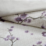 Madison Park Holly Transitional 7 Piece Cotton Duvet Cover Set MP12-4169 Purple/Taupe