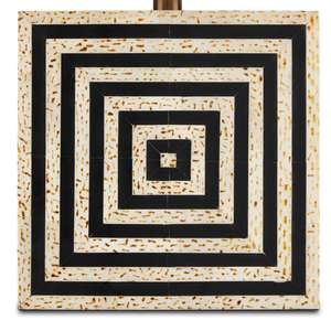 Taurus Table Lamp - Handcrafted Artisanal Design with Ivory and Black Finish for Modern Spaces