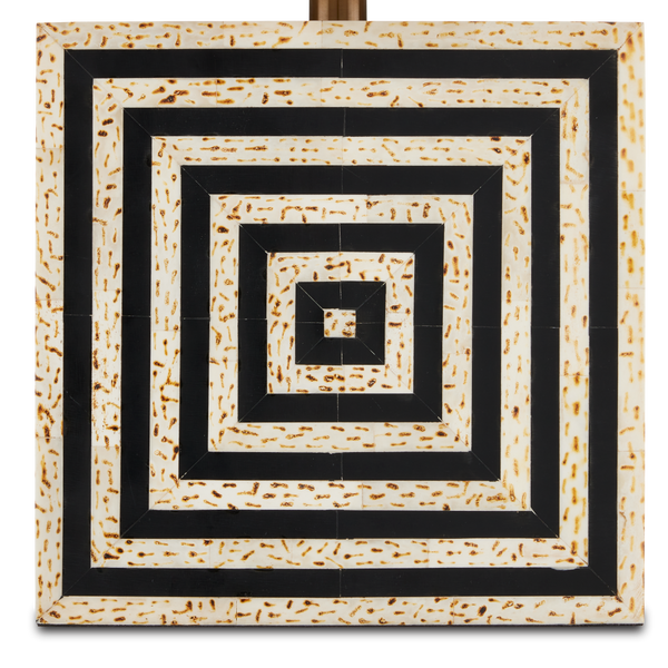 Taurus Table Lamp - Handcrafted Artisanal Design with Ivory and Black Finish for Modern Spaces