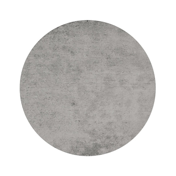 English Elm Studio Round Cement Gray Dining Table with Whitewashed Solid Wood Legs for Small Spaces B127P495089