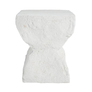 English Elm Christopher Knight Home® - Cleo Modern Minimalist MGO Side Table White — Weatherproof, Eco-Friendly Cubic Accent for Patio/Home N775P300875W