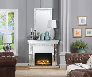 English Elm Nysa Glam Electric Fireplace with Mirrored Surround and Faux Crystal Led Accent B2726P446685