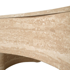 English Elm Entryway Console Table with Fluted Drawers Warm Woodgrain Finish for Hallway or Sofa W3040P455723