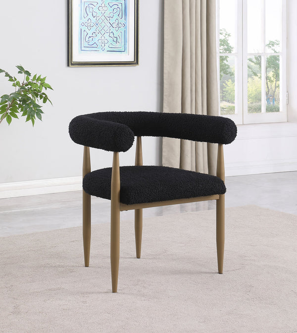 English Elm 2pc Mid-century Dining Side Chairs with Foam Padded Seats and Spindle Back in Neutral Wheat Upholstery Black 55.12 L x 32.68 W x 7.87 H B011P301318