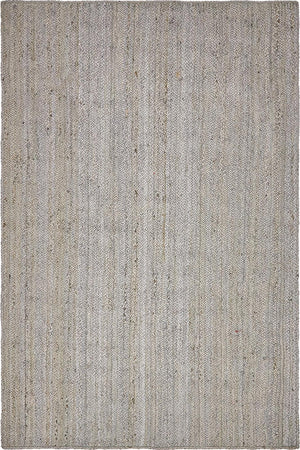 Unique Loom Braided Jute Dhaka Hand Woven Solid Rug Gray,  4' 1" x 6' 1"