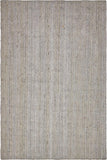 Unique Loom Braided Jute Dhaka Hand Woven Solid Rug Gray,  4' 1" x 6' 1"