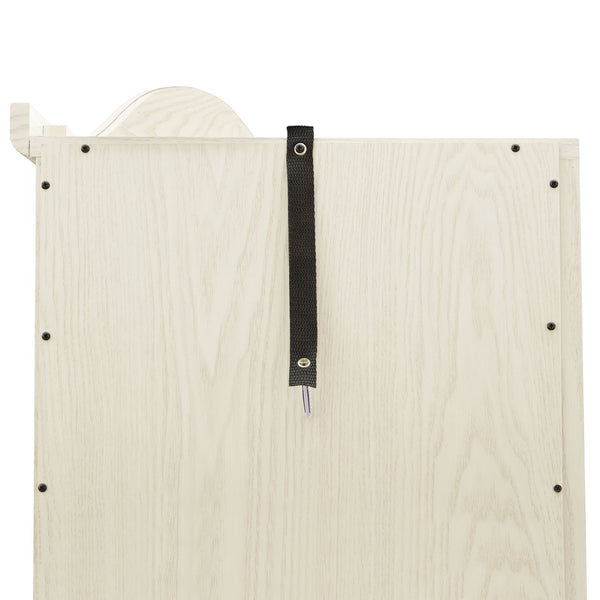 English Elm Lighted Corner Curio Cabinet With Adjustable Shelves, Elegant Carved Design & Integrated Lighting - White W1758P300128