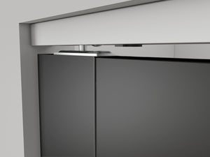 English Elm 30 in Matte Mdf Bi-fold Door with Frosted Glass Panels Hardware and Handle Included B2763P483221