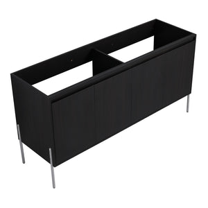 English Elm 60" Modern Freestanding Bathroom Vanity Cabinet with Soft-Close Doors, Ample Storage, KD Package Excluding Sink W1972P243180
