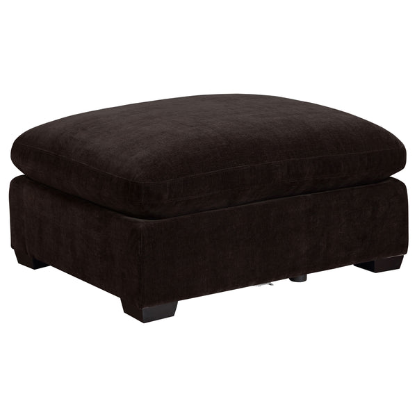 English Elm Zachary Plush Rectangular Upholstered Ottoman with Tapered Legs – Versatile Seat or Footrest, Neutral Finish Black B062P353282