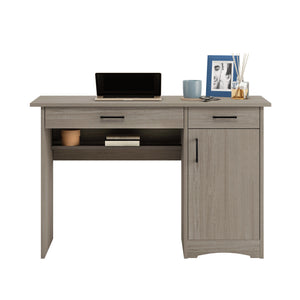 English Elm Computer Desk with Flip-Down Keyboard, Smooth-Glide Drawer, Cable Management & CPU Compartment for Home Office Brown B356P354437