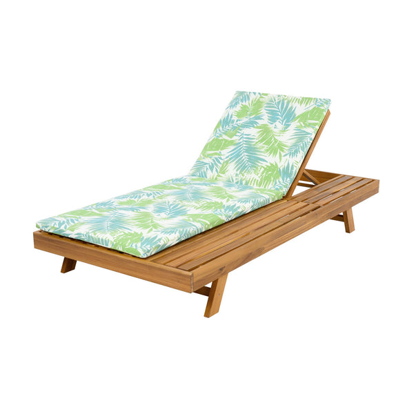 English Elm Christopher Knight Home® - Lounge Chaise Set - Acacia Wood With Water-Resistant Cushions, 4-Position Recline & Stylish Design N770P253442T_N770P253018L