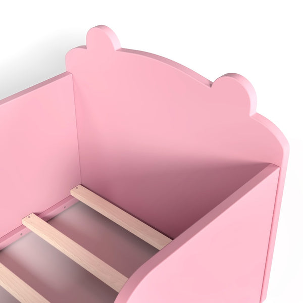 English Elm Toddler Bear Shaped Pine Floor Bed Low Profile Frame Safe Rounded Edges Kids Room W1580P373260