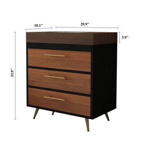 English Elm Modern Freestanding Vanity with Ceramic Vessel Sink and Gold Leg Sintered Stone Top W3136S00051