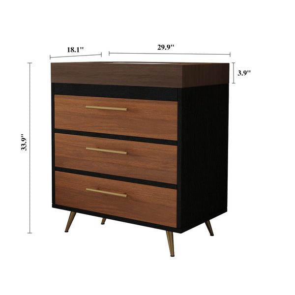English Elm Modern Freestanding Vanity with Ceramic Vessel Sink and Gold Leg Sintered Stone Top W3136S00051