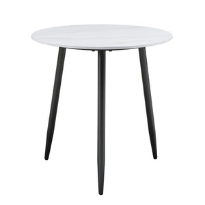 English Elm Modern Nesting Cocktail Tables 3-Piece Occasional Set with Sintered Stone Tops and Metal Legs, Compact Stylish Design Black,White 35 L x 35 W x 5.5 H B011P232143