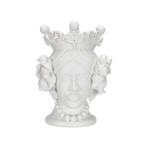Chelsea House Elisabetta Matte White Ceramic Female Head Sculpture — Italian-Crafted, Timeless Mantel & Vignette Focalpiece 370019
