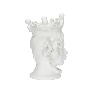 Chelsea House Elisabetta Matte White Ceramic Female Head Sculpture — Italian-Crafted, Timeless Mantel & Vignette Focalpiece 370019